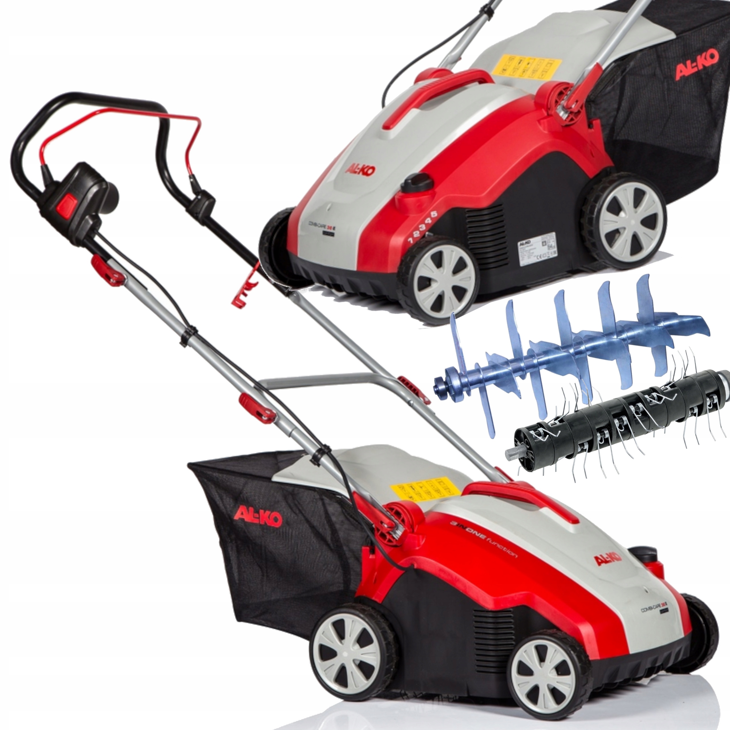 Aerator WERTYKULATOR Elektryczny AL-KO 36 cm 1500W 2 wałki KOSZ 55 l 3w1