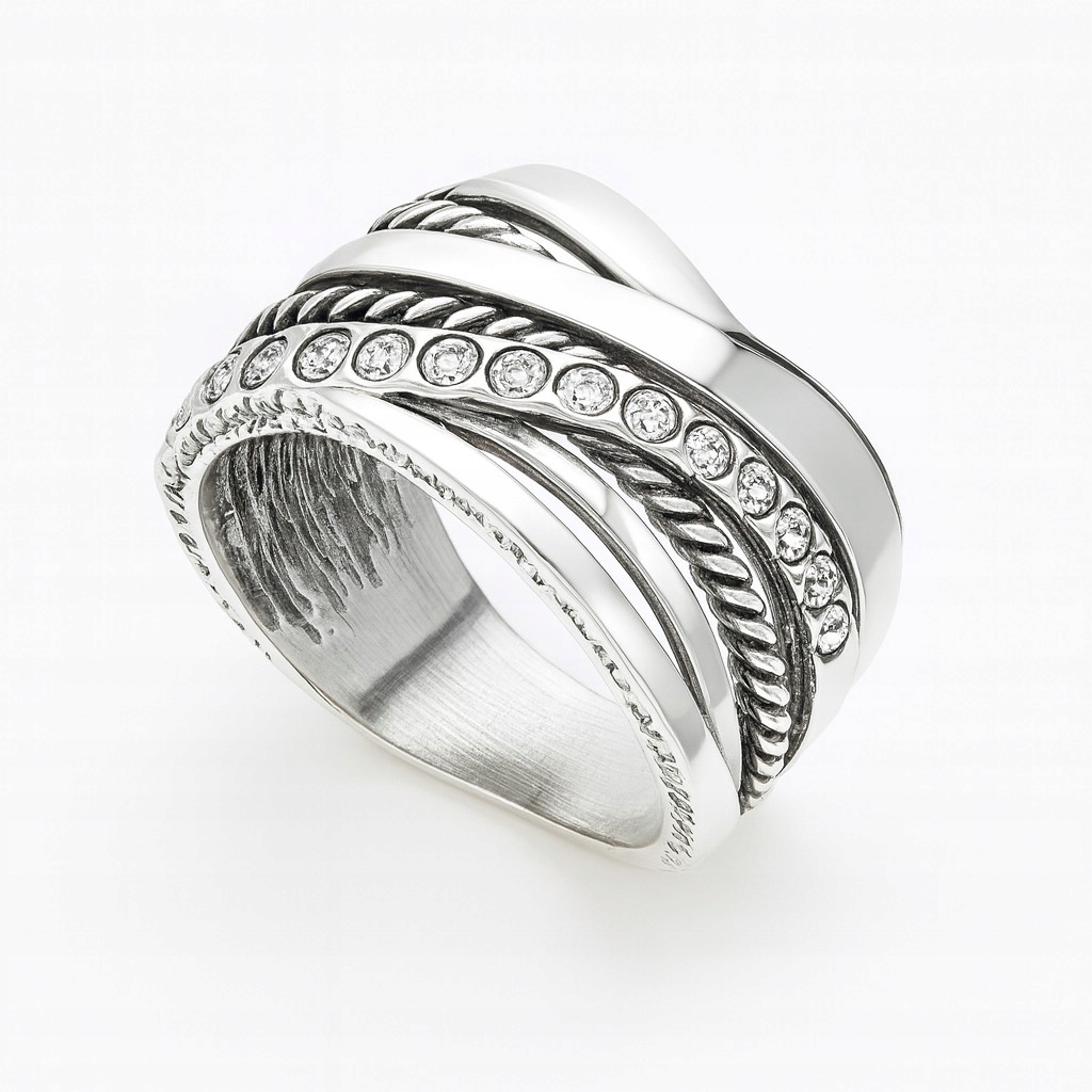 Prstýnek Široký Prsten vel. 16 Polské Stříbro 925 P376