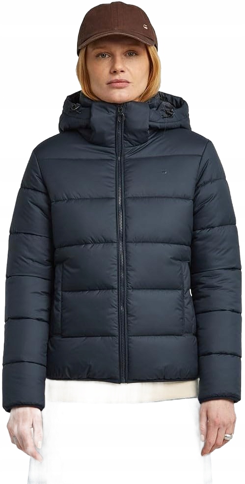 G-star Krátká Prošívaná Bunda S Kapucí, Tmavě Modrá, M 6BB