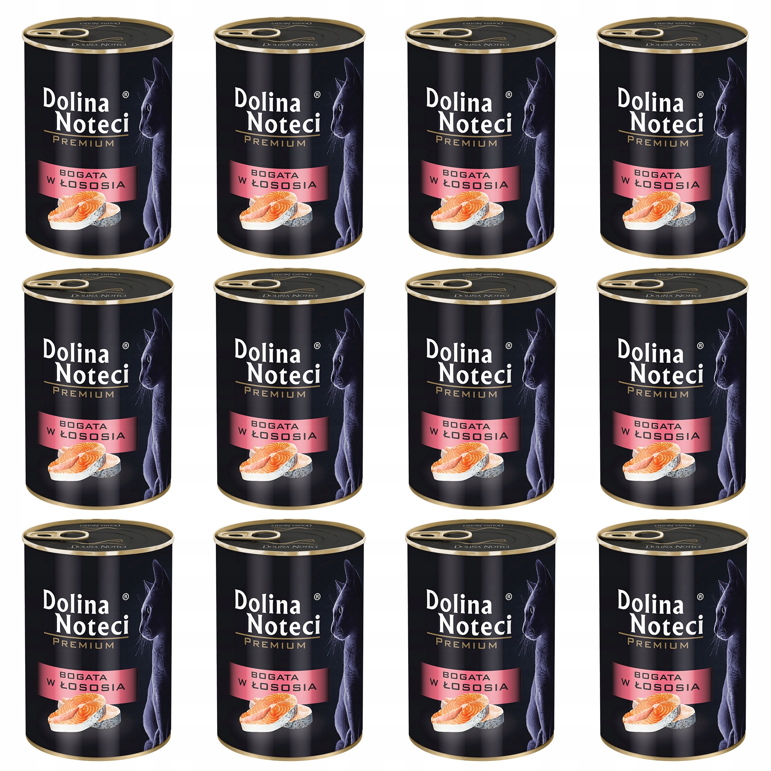 Levně Dolina Noteci Premium Krmivo mokré pro kočky Losos 12 x 400 g bez obilovin