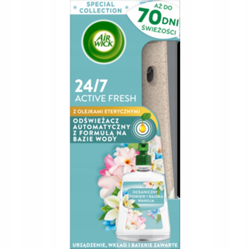 Levně Air Wick 24/7 Fresh Osvěžovač Ocean & Vanilka 228 ml Komplet