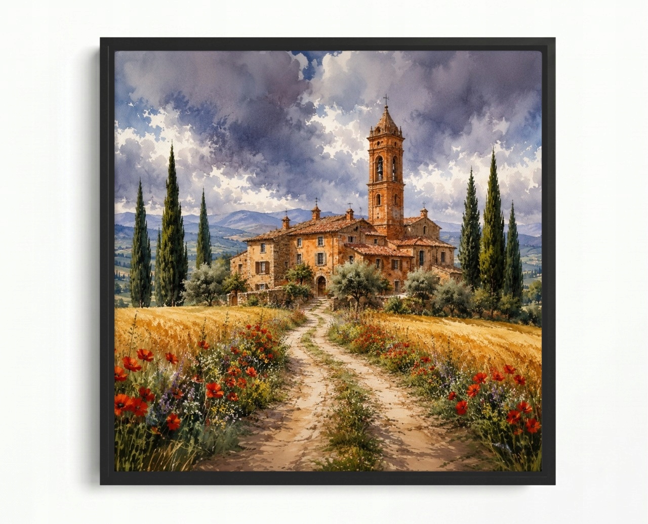 Obraz Rám Americký Box Itálie Toskánsko Klášter Kostel 60x60