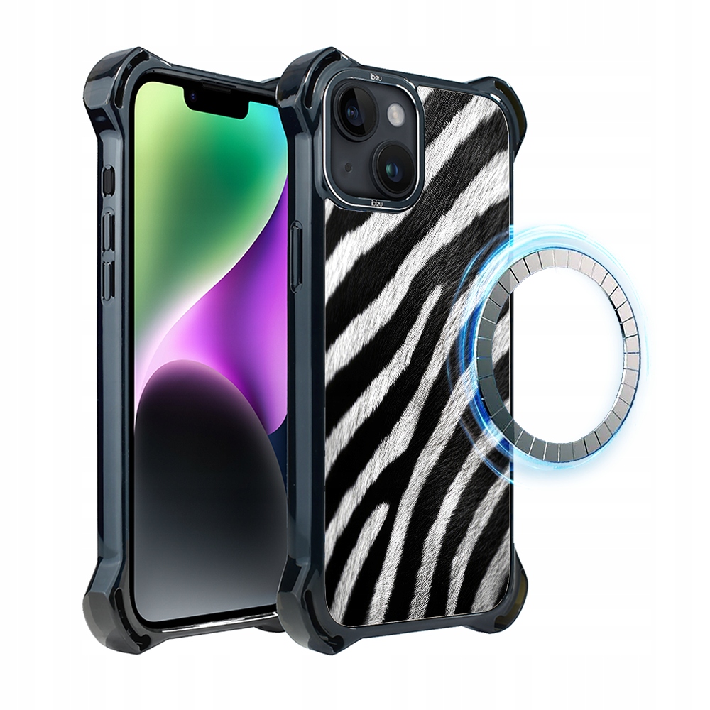 Pouzdro Ibizu DropGuard Ultra iPhone 14 s MagSafe, Zebra