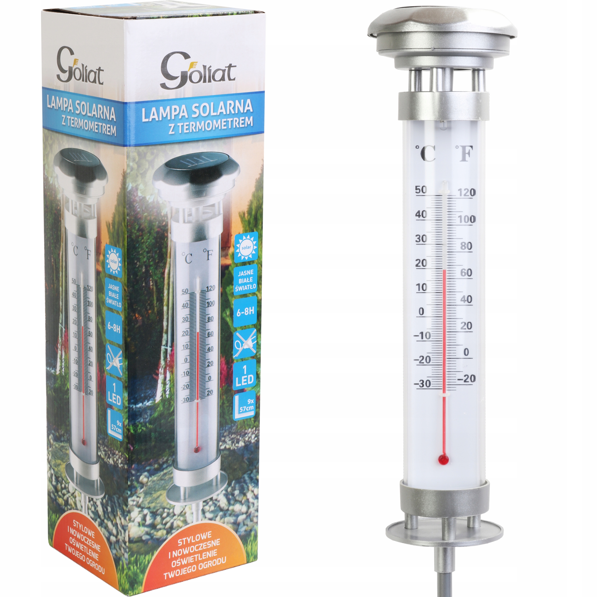 

Lampa solarna z termometrem Termometr Solarny