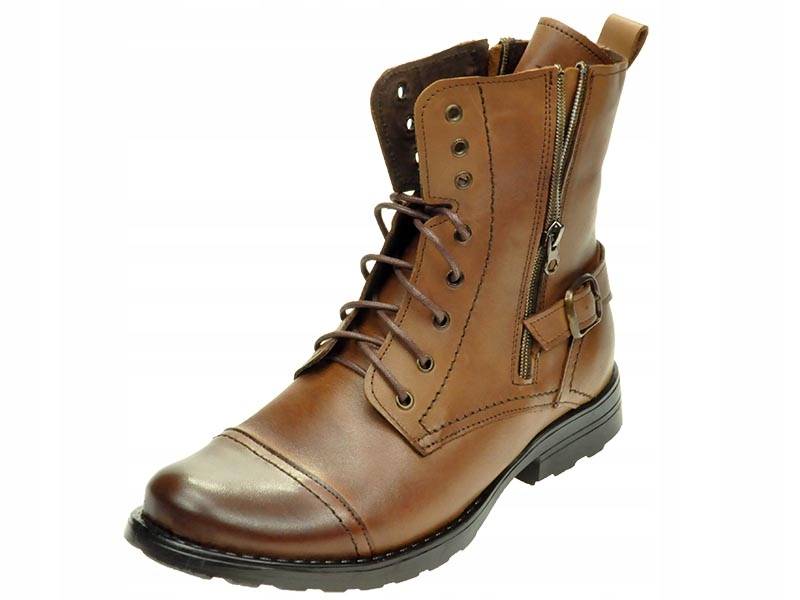 MĘSKIE POLSKIE MILTARNE SZTYBLETY SKÓRA 71 BR 43 Rozmiar 43