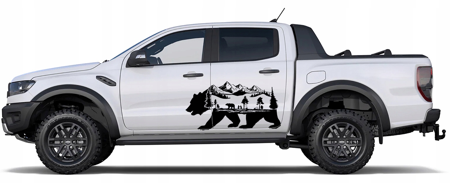 Автомобиль стикер Offroad медведь 85X44cm