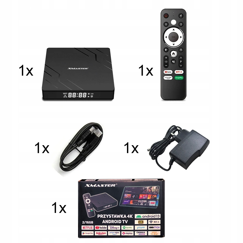 SMART BOX TV 4K ANDROID 13 WSZYSTKIE APKI WIFI BT PRZYSTAWKA 2/16 HDR Cechy dodatkowe kompatybilność 3D obsługa napisów polski tekst wbudowany HDD
