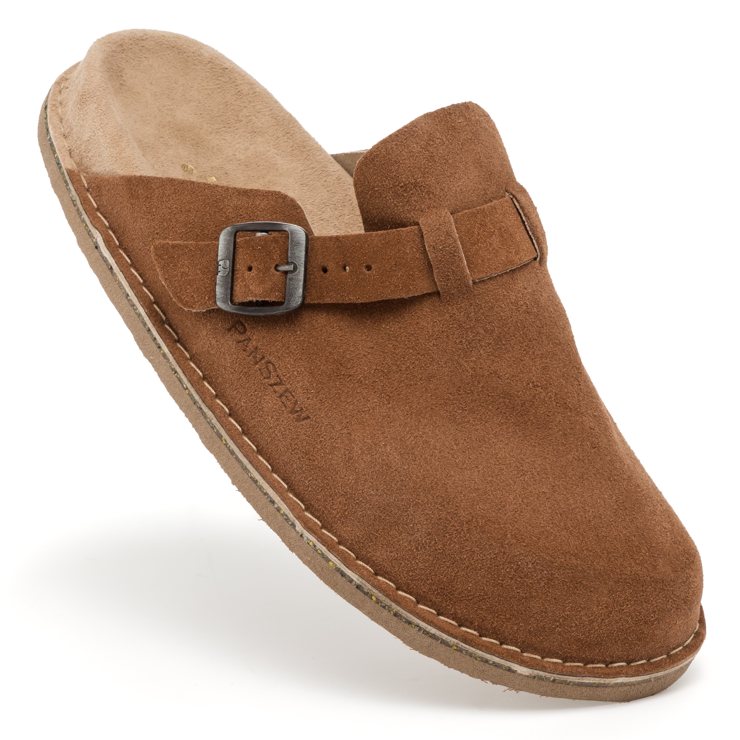 Nazouváky Kožené Pánské Boty Polské Profilované s regulací Bronz PanSzew