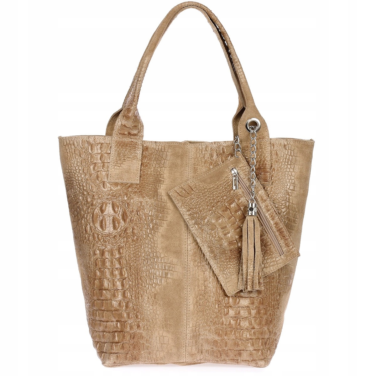 Dámská kožená kabelka shopper A4