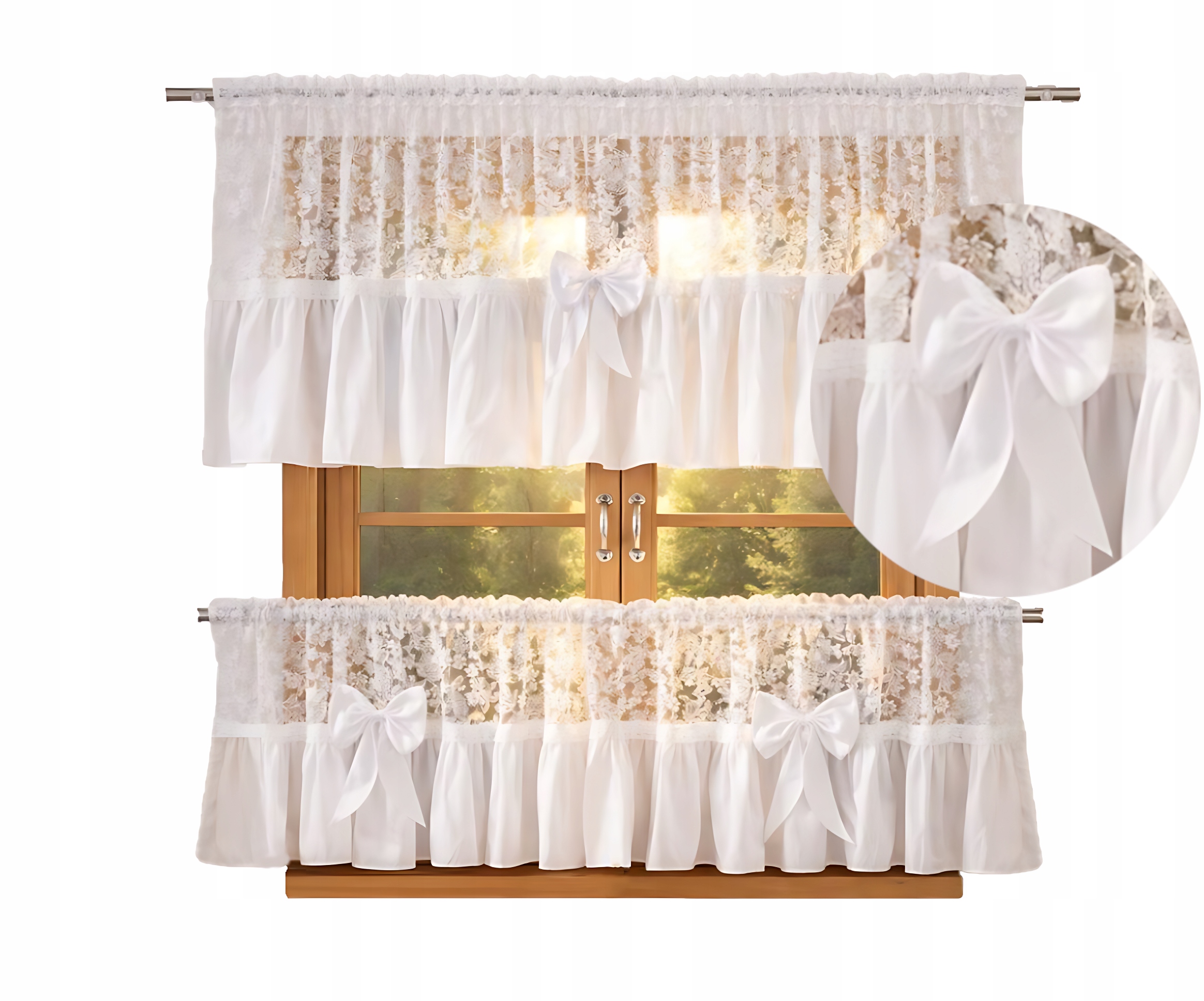 Firana Gotowa Zazdrostka Firany Na Taśmie z Gipiura Zazdrostki do Kuchni