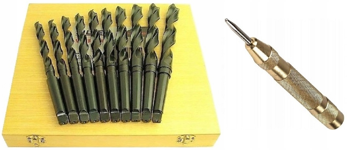 

Wiertła do metalu Morsa Hss MK2 10szt kpl+ Punktak