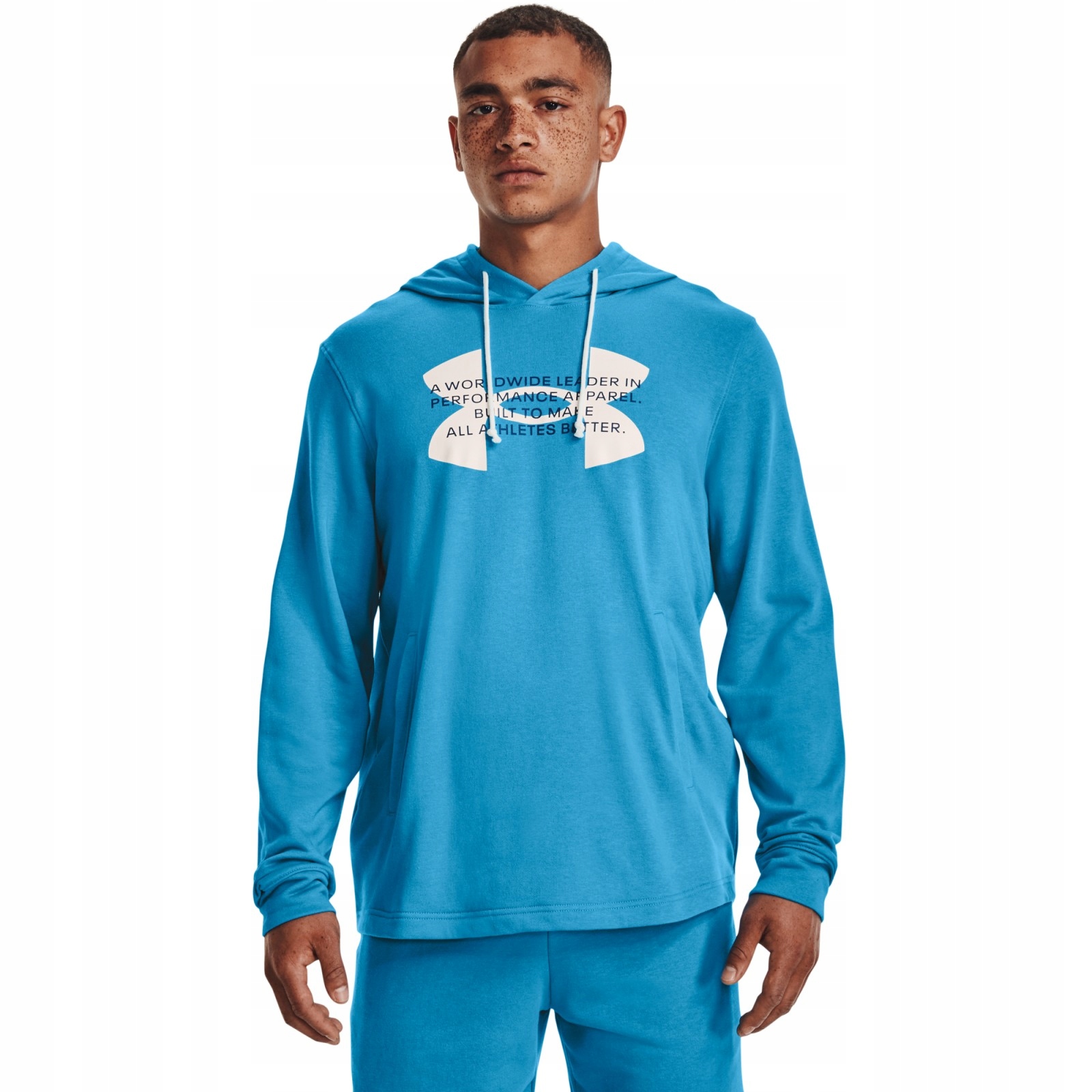 Pánská mikina Under Armour Ua Rival Terry Logo Hoodie-BLU