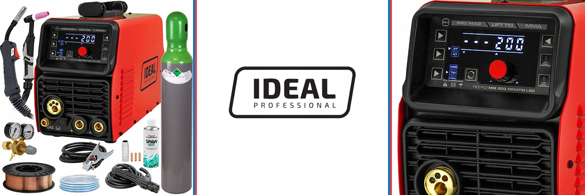 Spawarka MIGOMAT Ideal MIG 203 LED MAG MMA TIG Lift 2T 4T inwertorowa EAN (GTIN) 5904624037686