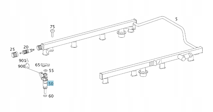 Vstřikovač Mercedes M272 M273 A2720780249