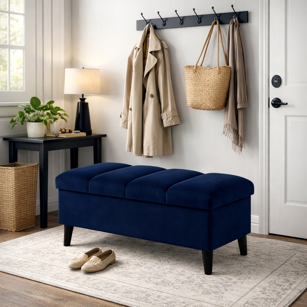 Pufa s úložným priestorom, otvárateľná taburetka, taburetka s úložným priestorom, úložný priestor