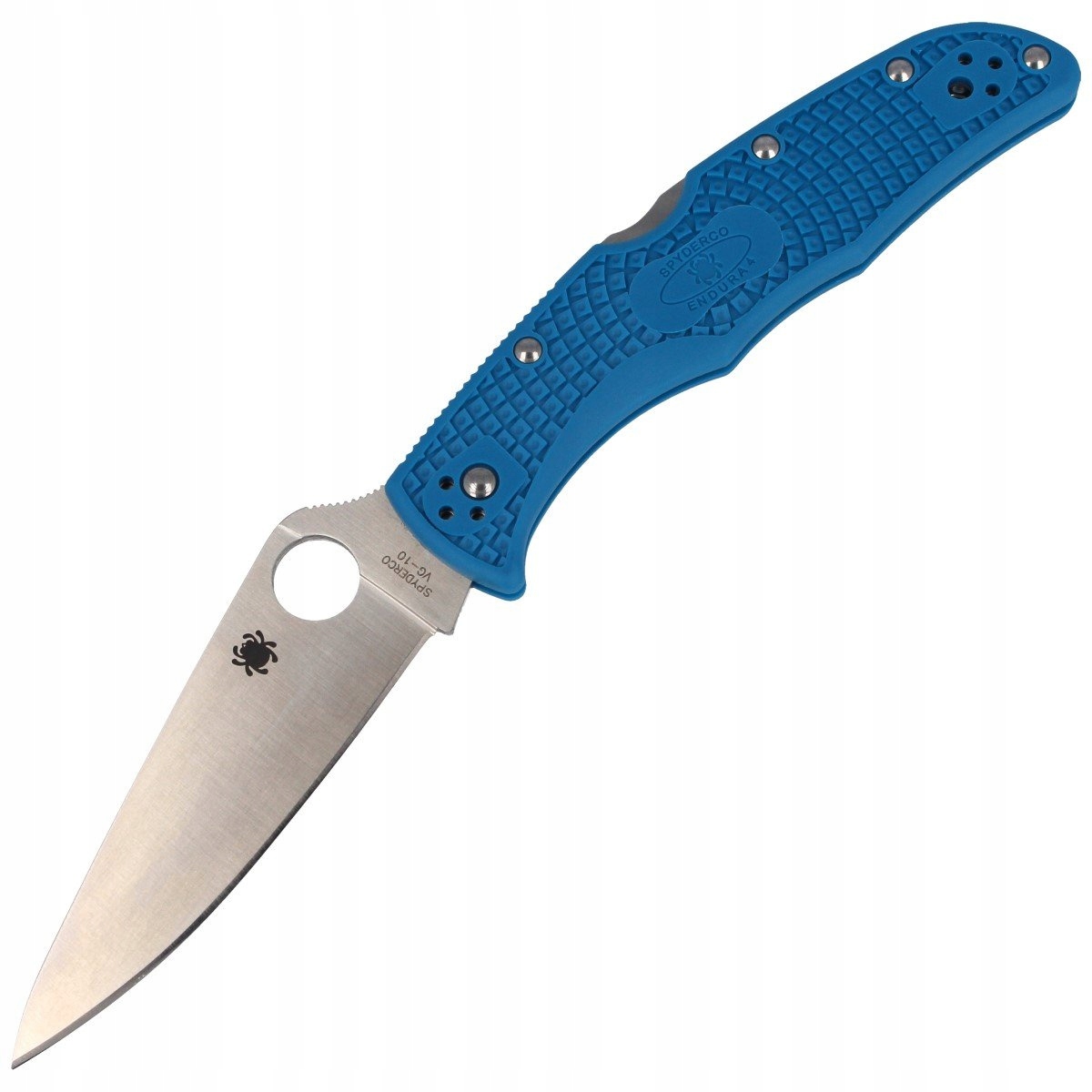 Nóż składany Spyderco Endura 4 Frn Blue Flat Ground Plain