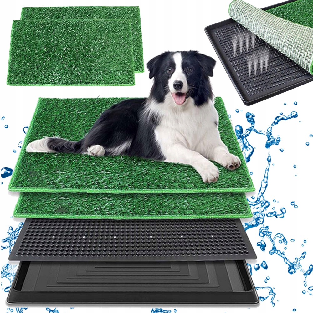 Levně Toaleta Pro Psy Podklad Umělá Tráva Simulovaná Konstrukce Pohodlná 2 Ks