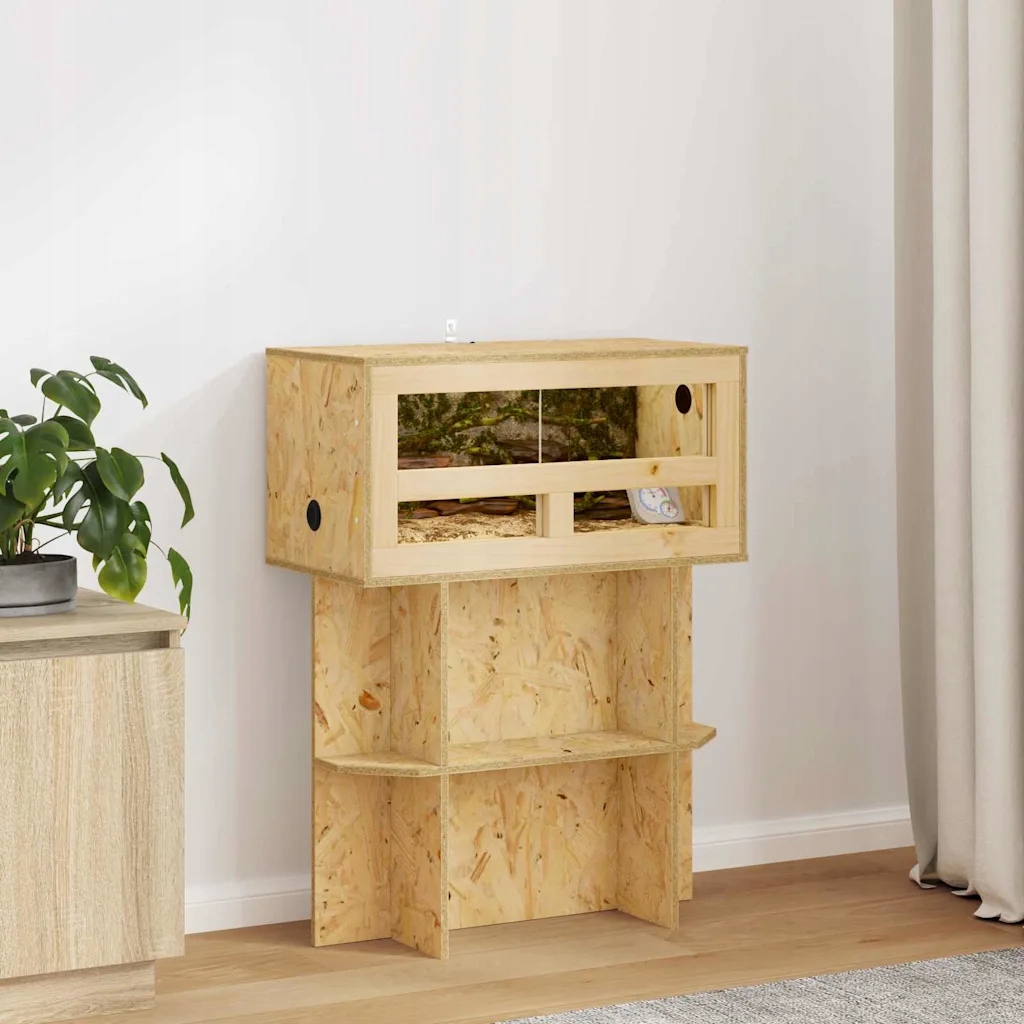 vidaXL Terárium Hnědá 60 x 30 x 80 cm Osb