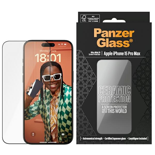 PanzerGlass Ceramic Protection iPhone 15Pro Max 6.7" Ultra-Wide-Fit Screen