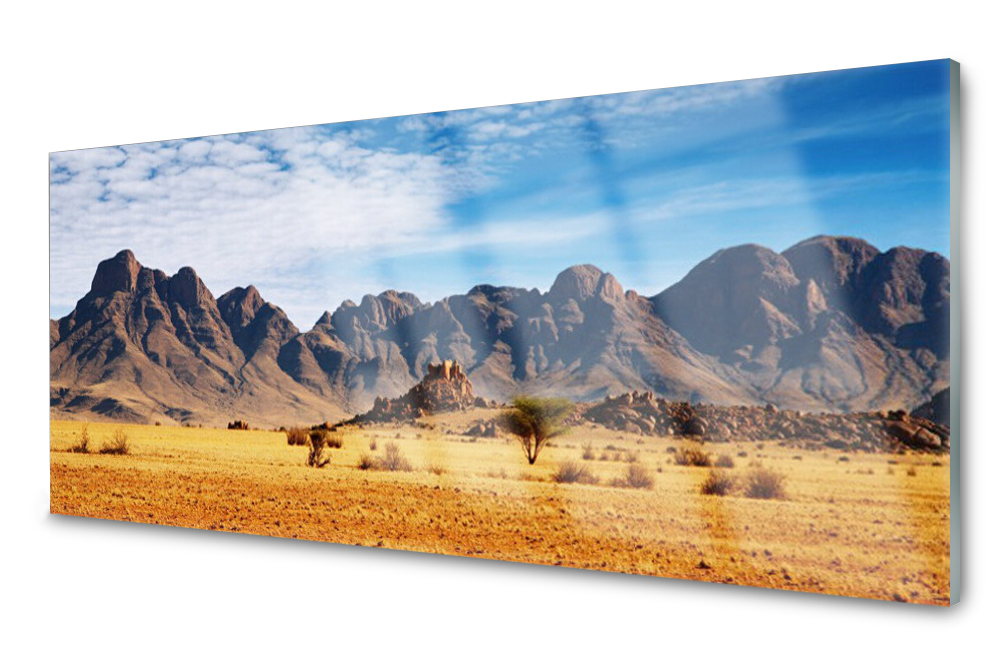 Sklenený panel do kuchyne Pustynia Góry 125x50