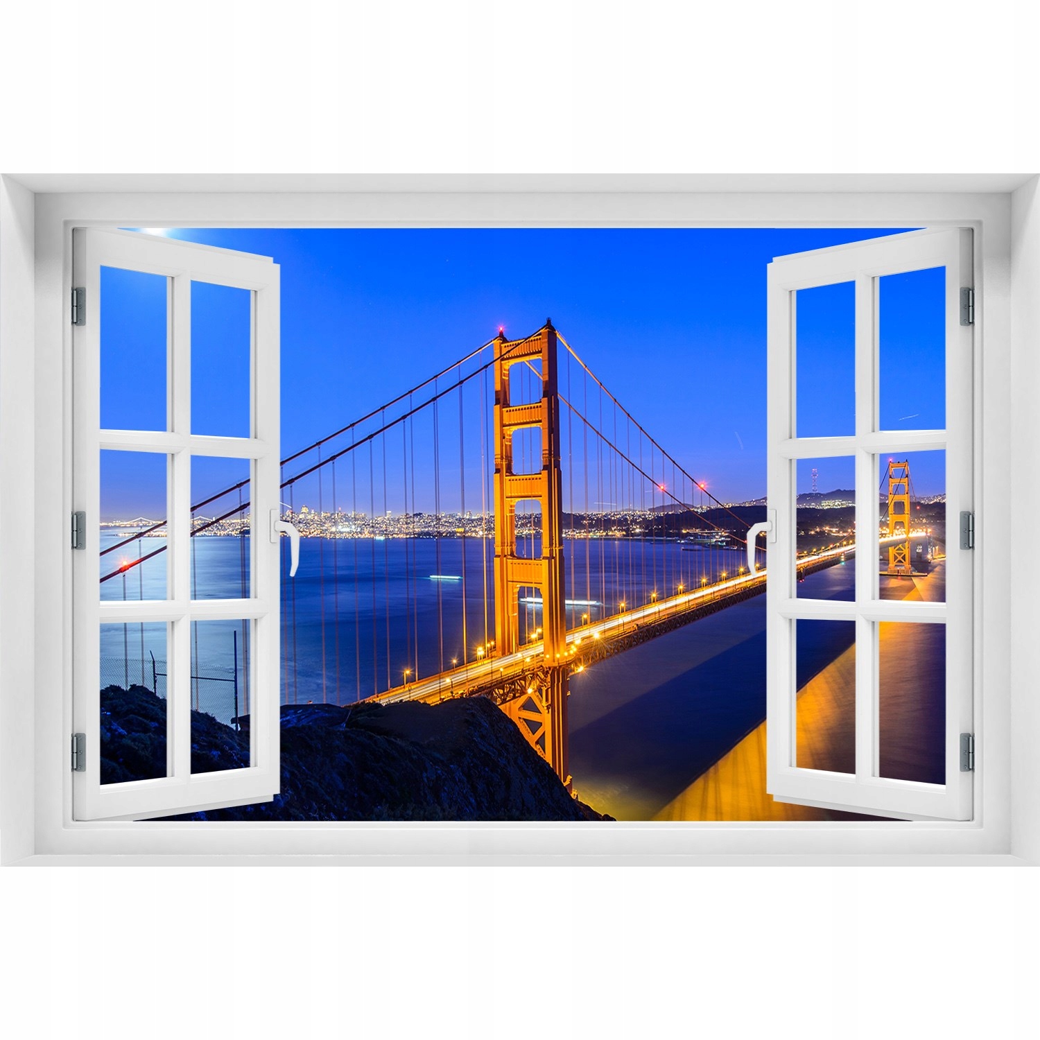 

Naklejka na ścianę 3D Okno Most San Francisco