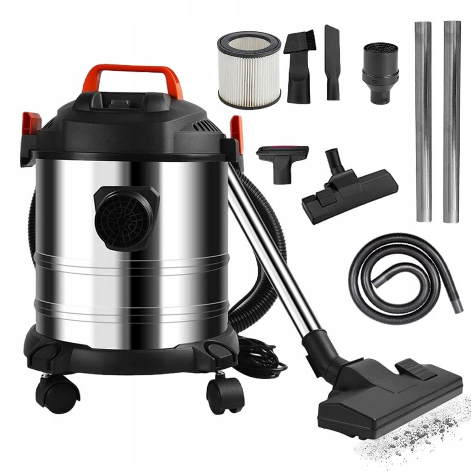 Vysavač Mokrý 2000 W 18 Kpa Sací Výkon Ocelová Nádrž