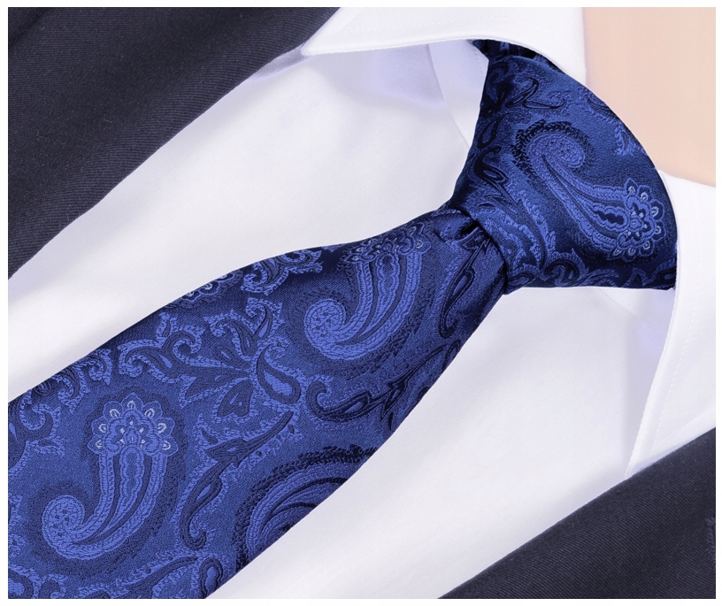 

Mikrofibra Żakard Krawat Męski Paisley Greg G101