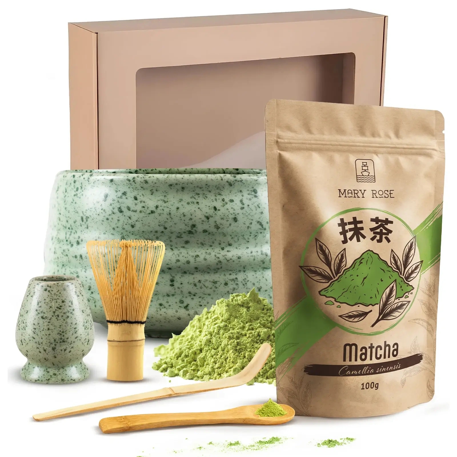 Dárková Sada Rokku pro přípravu čaje matcha 100g