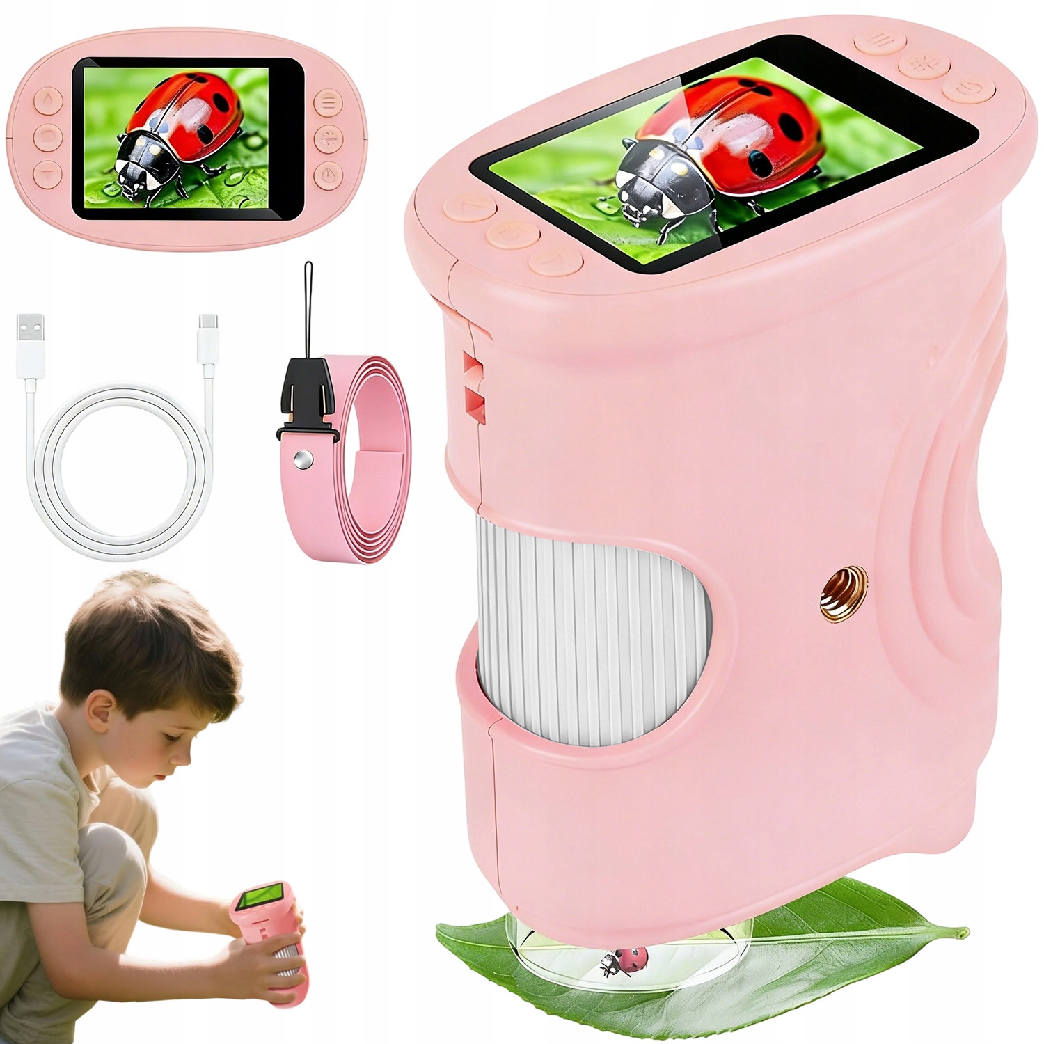 Digitální Kapesní Optický Mikroskop Pro Děti S Led Přiblížením 1000X Hd