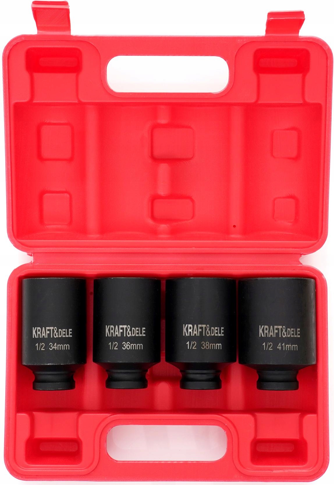 Nasadki Udarowe 6-KĄTNE 1/2" Zestaw 4 Szt. 34-41 MM Kraft&dele KD11753