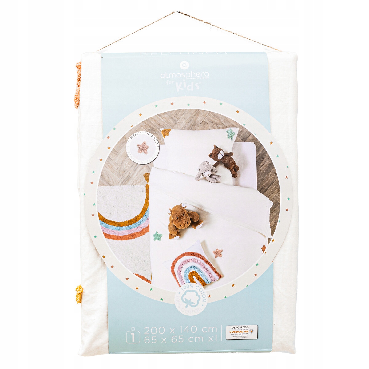 Atmosphera Pościel dziecięca w gwiazdki 140x200 63x63 cm Długość kołdry 75 cm