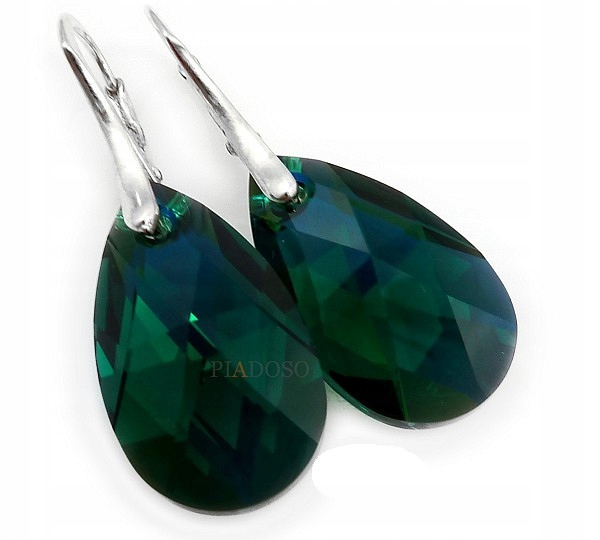 Nejnovější krystaly! Krásné Náušnice Emerald
