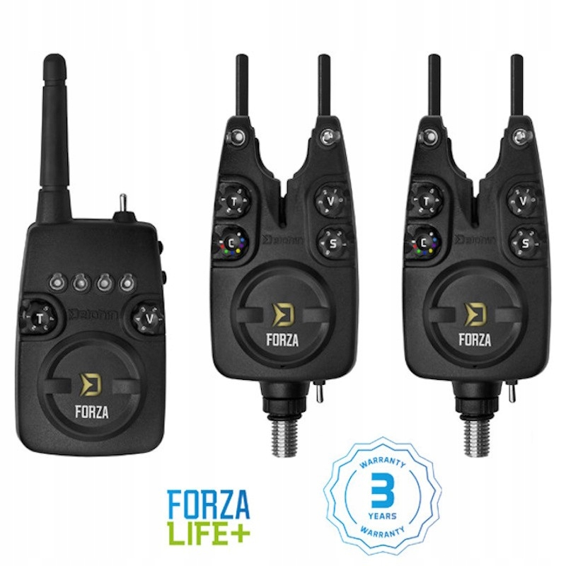 Karpiowy Zestaw Sygnalizatorów Brań Z Centralką Delphin Forza Life+ 2+1