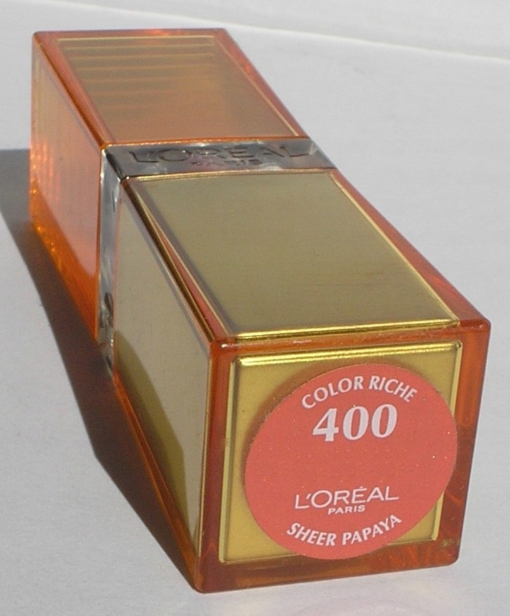 Rtěnka L'Oréal Paris Color Riche 400 Sheer Papaya saténová v pastelce