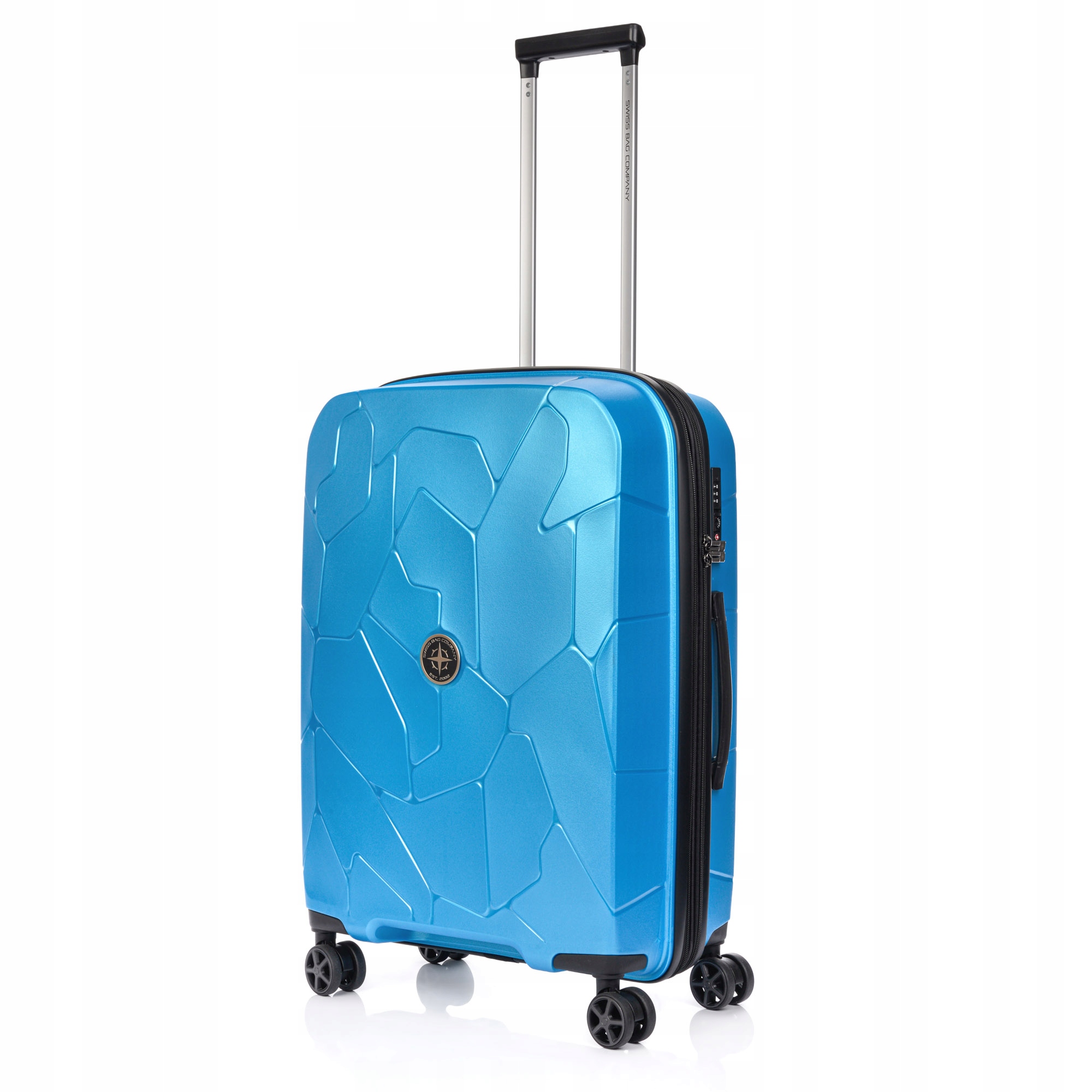 Střední cestovní kufr na kolečkách z polypropylenu SwissBag Lava 66 cm