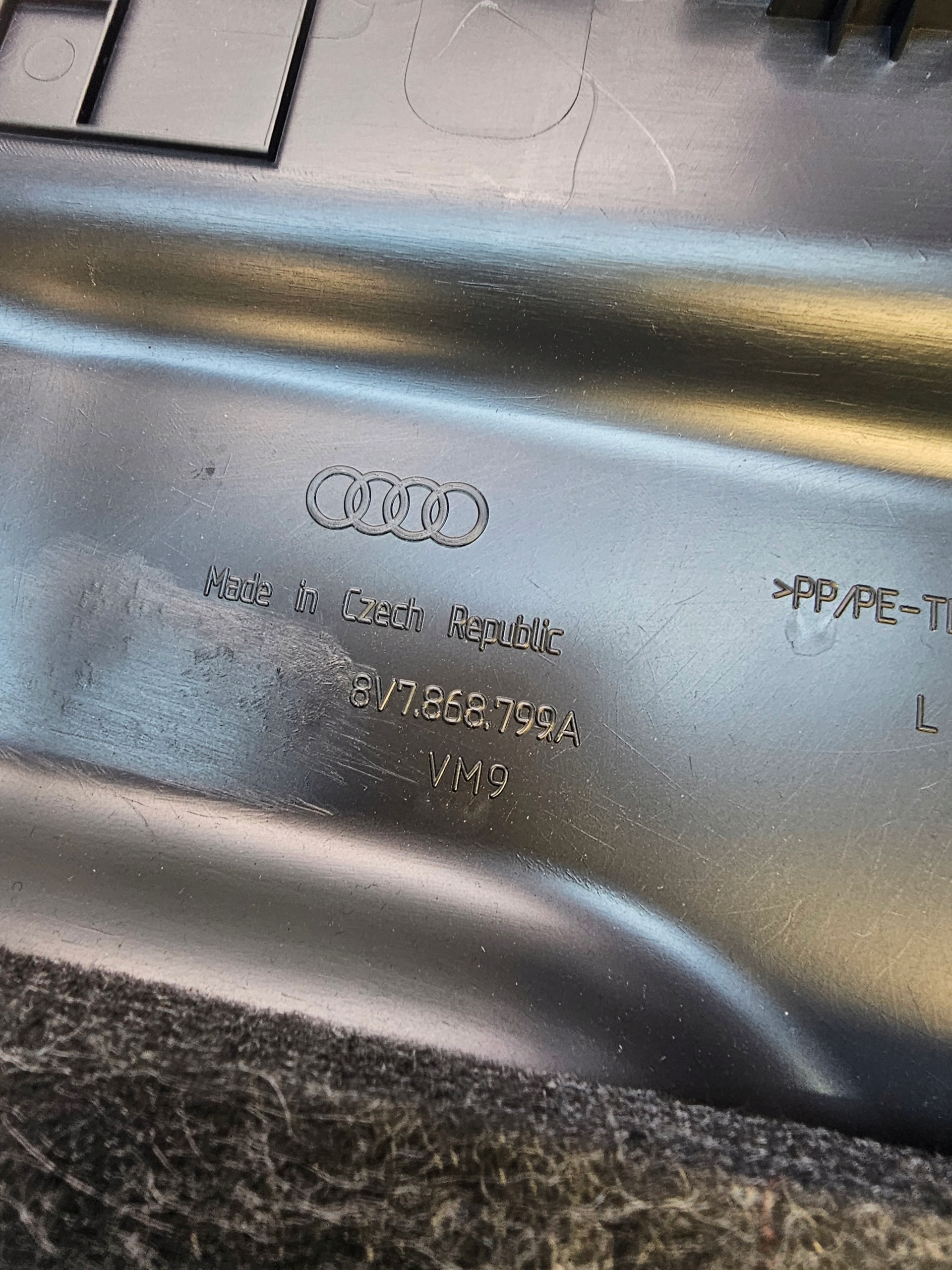 BLENDE ABDECKUNG HINTEN SCIANY AUDI A3 8V CABRIO 8V7868799A