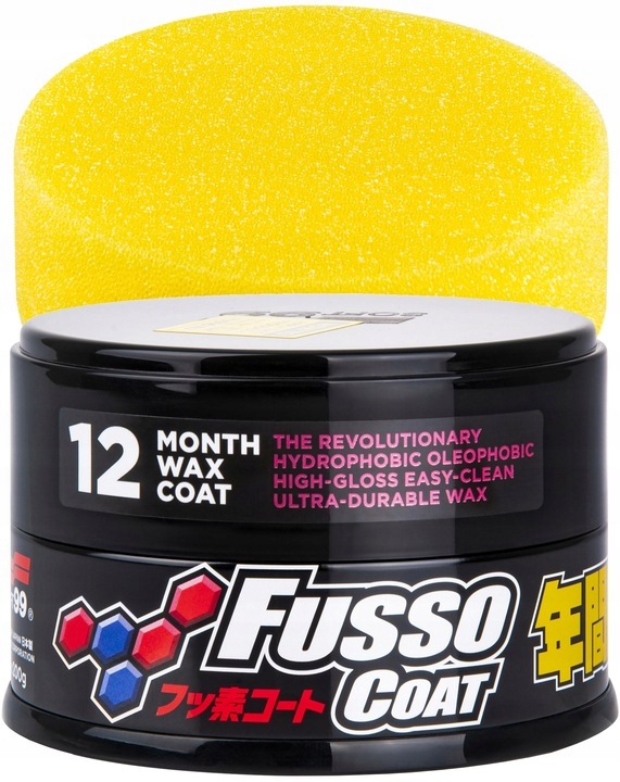 SOFT99 FUSSO BLACK DARK 12 MONTHS TWARDY WOSK DO SAMOCHODU MIKROFIBRY 200G Producent Soft99