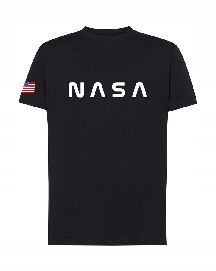 

Modna męska koszulka Nasa, na prezent, czarna Xs