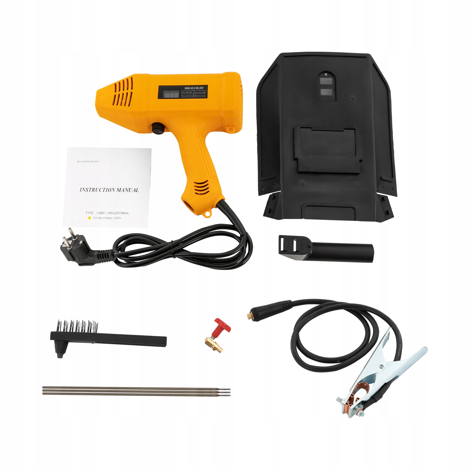 Spawarka Ręczna 3000W, Przenośna Cyfrowa Spawarka Inwertorowa 20-200A