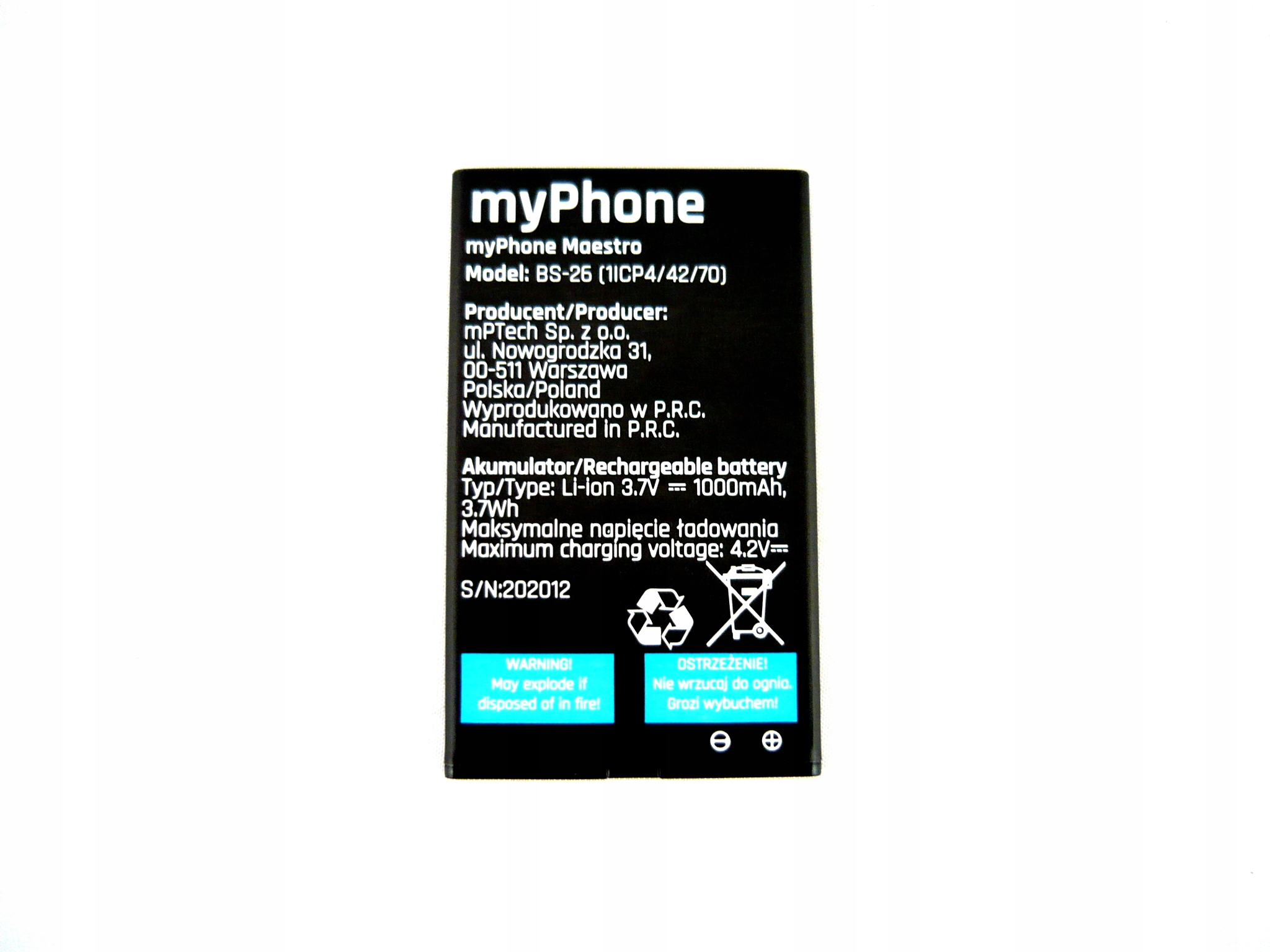 Bateria Myphone 1000 mAh