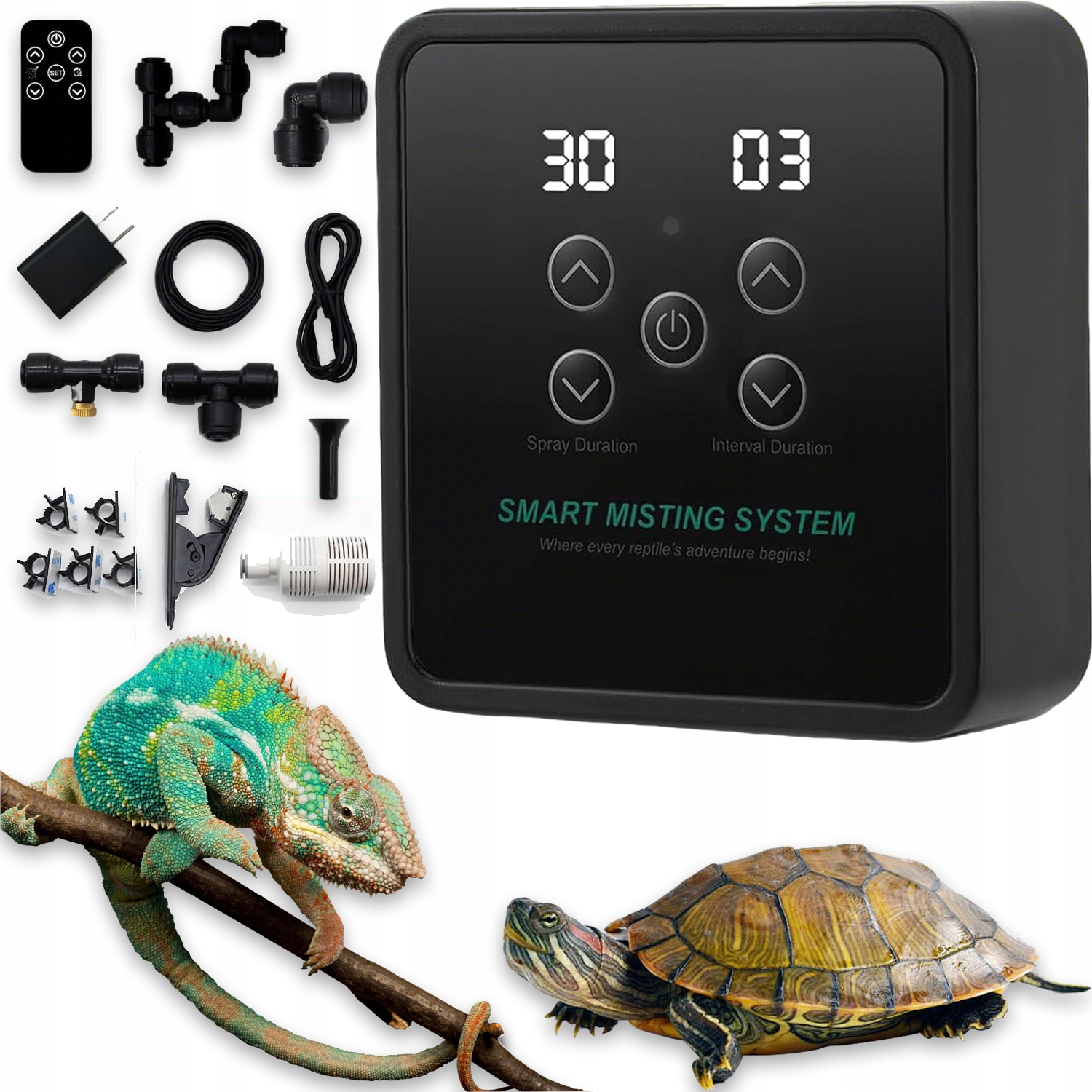 Automatický Zvlhčovač Vzduchu S Časovačem, 2 Trysky 360° Pro Plazy A Obojživelníky