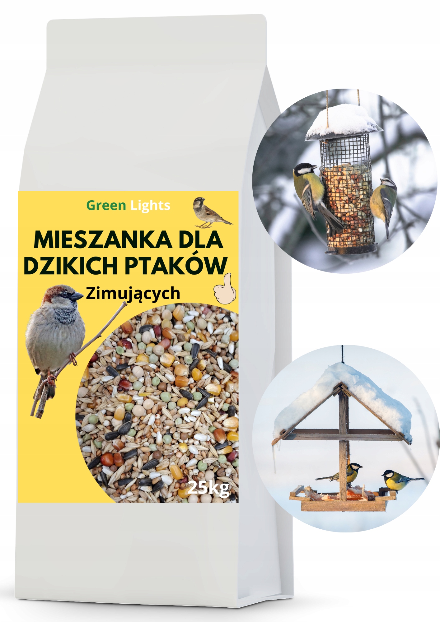 Krmivo Krmná Směs pro divoké ptáky Zrno 25 kg zrna směs divokých ptáků