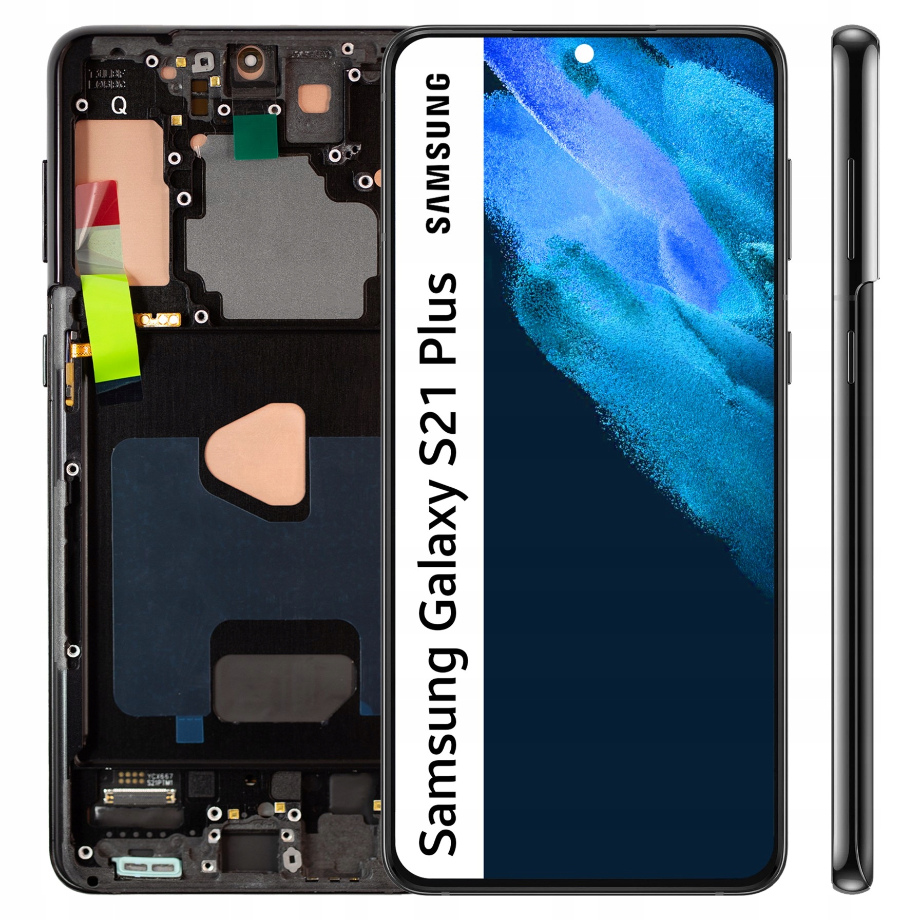 Full Size Oled pre Samsung Galaxy S21 Plus LCD Čierny Dotyk Rámček Čierna