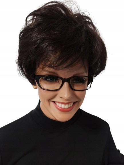 Krátká paruka s ofinou a hořkou čokoláda Nesessaja wigs