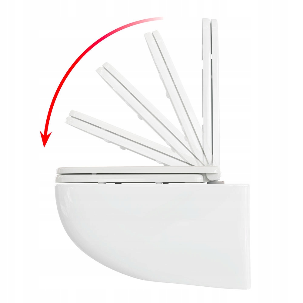 DESKA SEDESOWA WOLNOOPADAJĄCA LEKKA UNIWERSALNA REGULOWANA DO KOŁO STYLE Szerokość produktu 35.6 cm