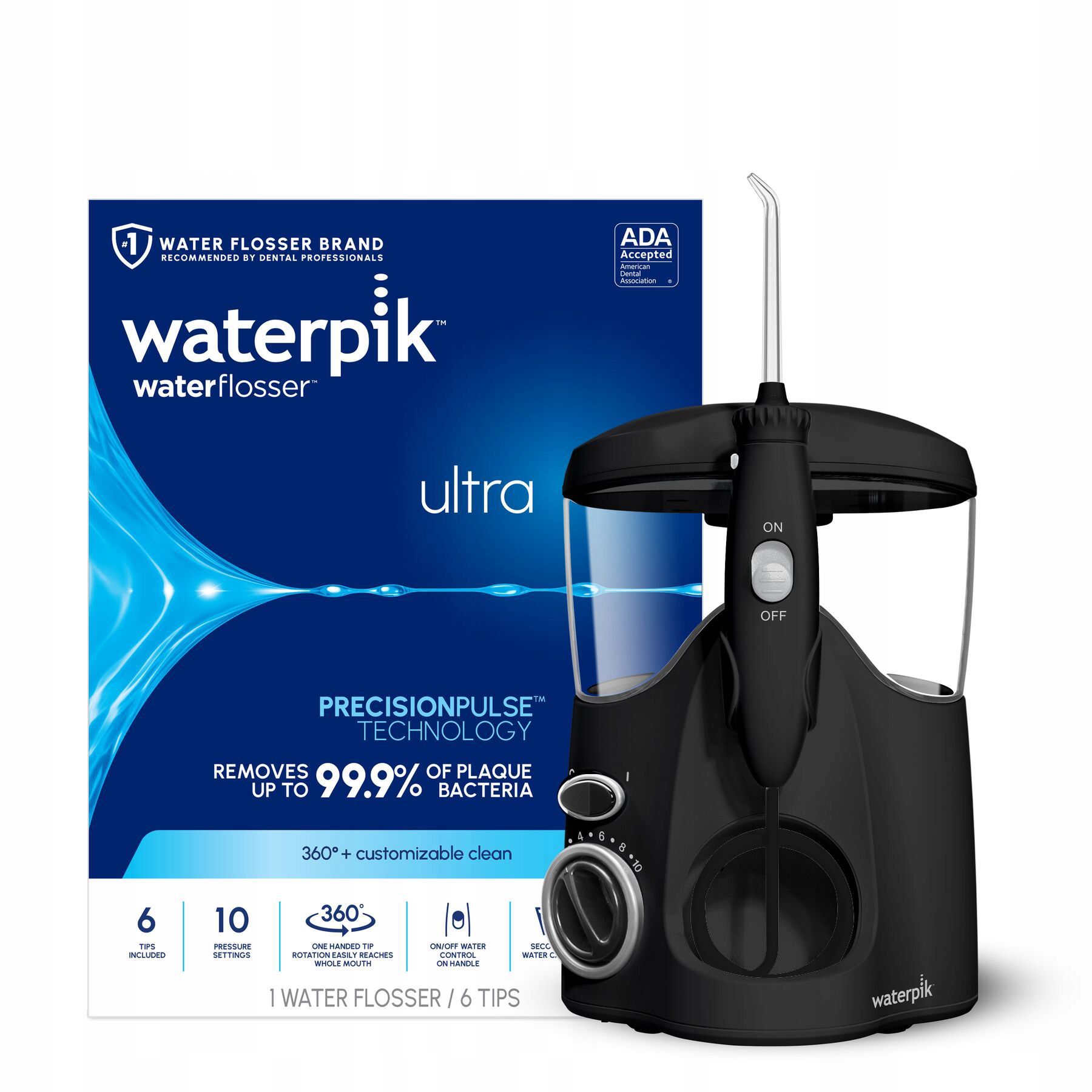 Irygator Do Zębów Waterpik WF-112, Mocniejsze Ciśnienie *6 Końcówek