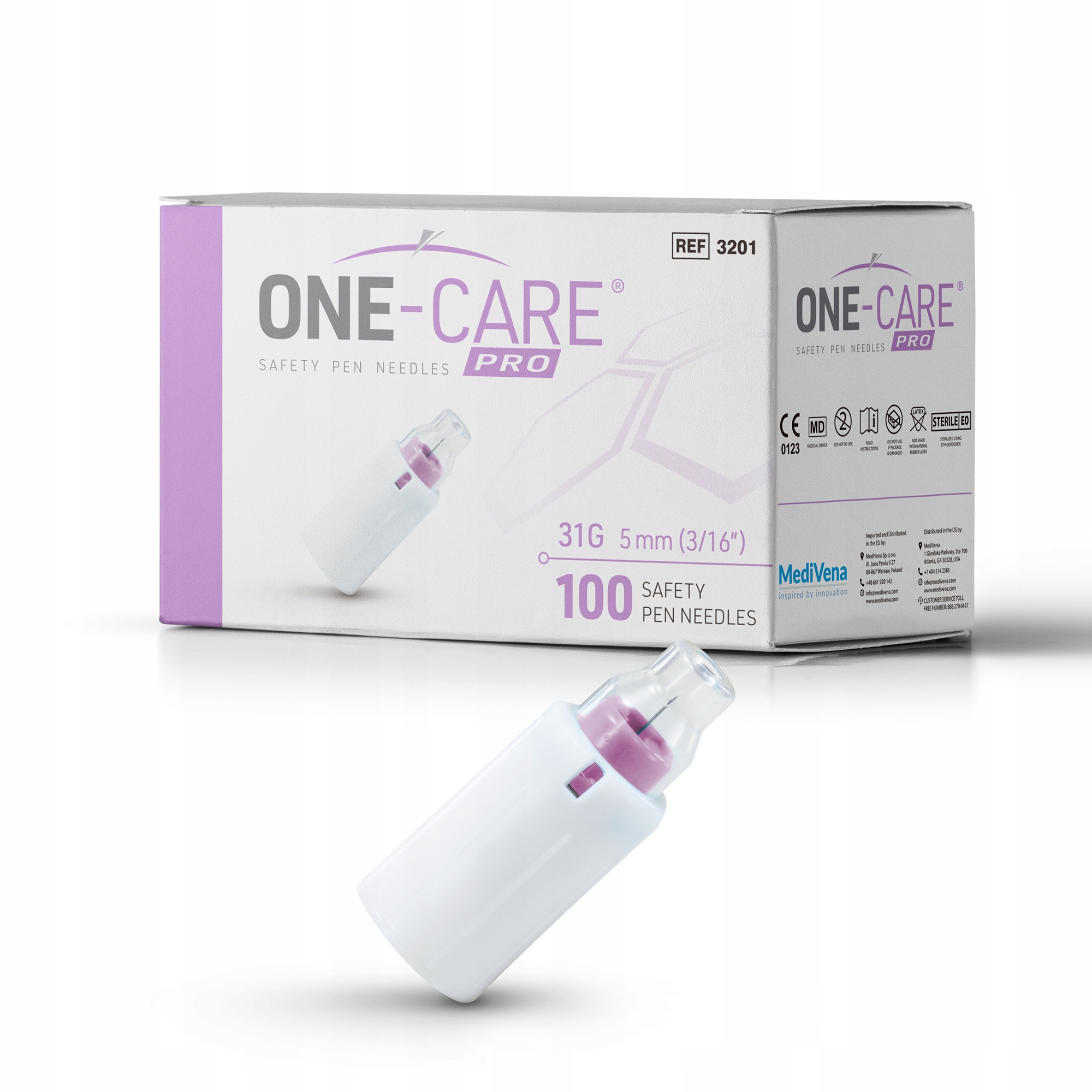 

MediVena One-care Bezpieczne igły do penów G31 5mm