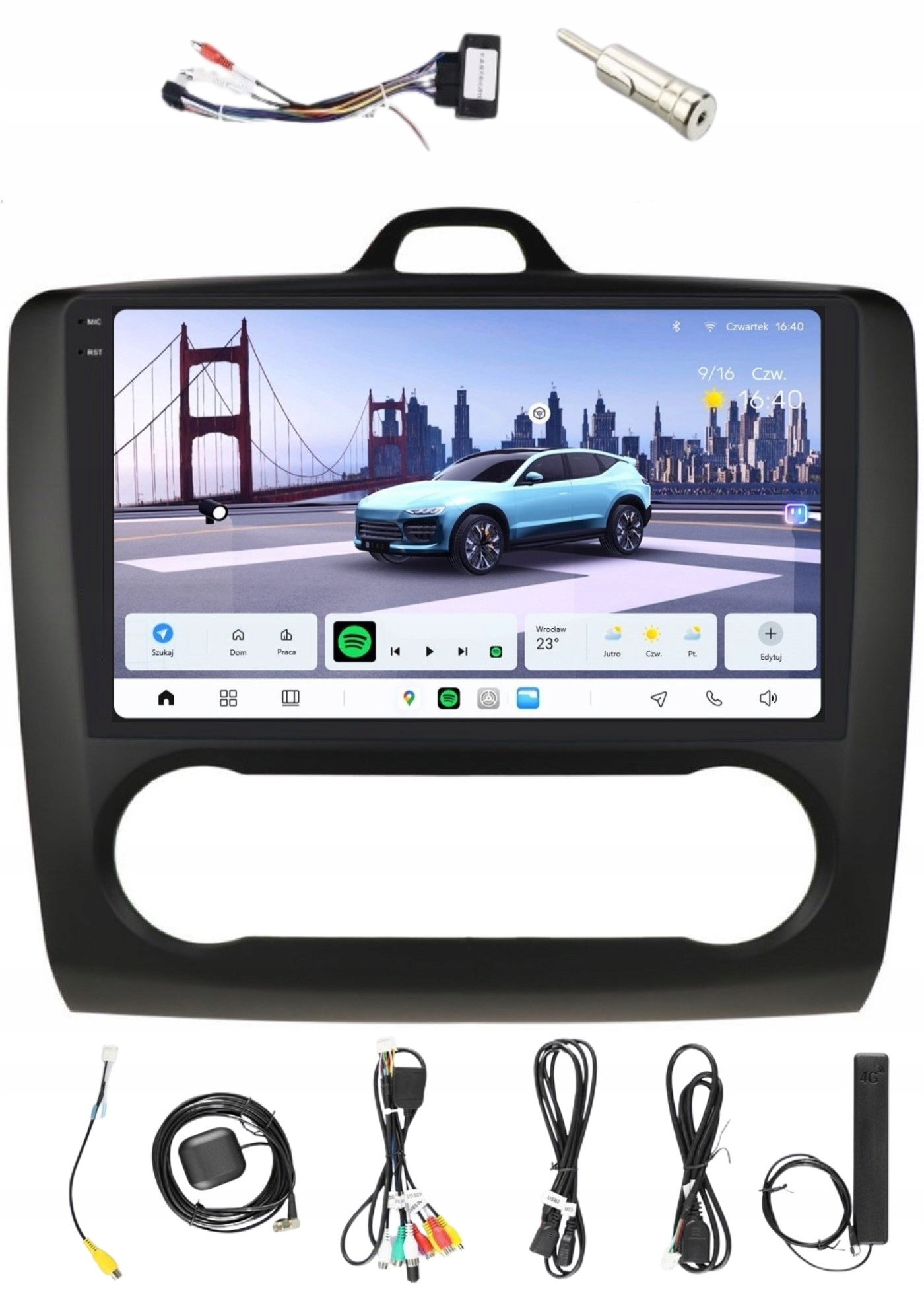 Rádio 2DIN Aura Ai Navigácia Android Ford Focus MK2 8/256GB Lte Dsp Carplay