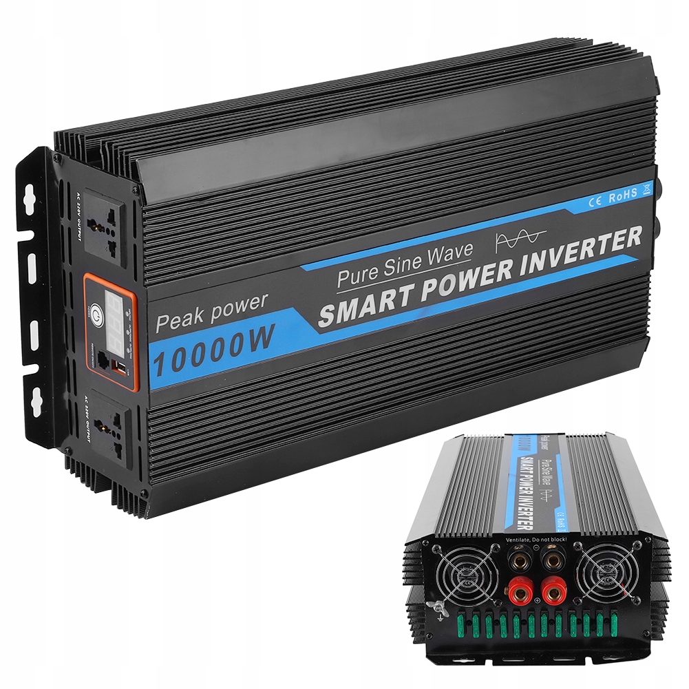 Menič Napätia 12 V Na 220-240 V Sinus 10000 Pri Vysokom Výkone Usb