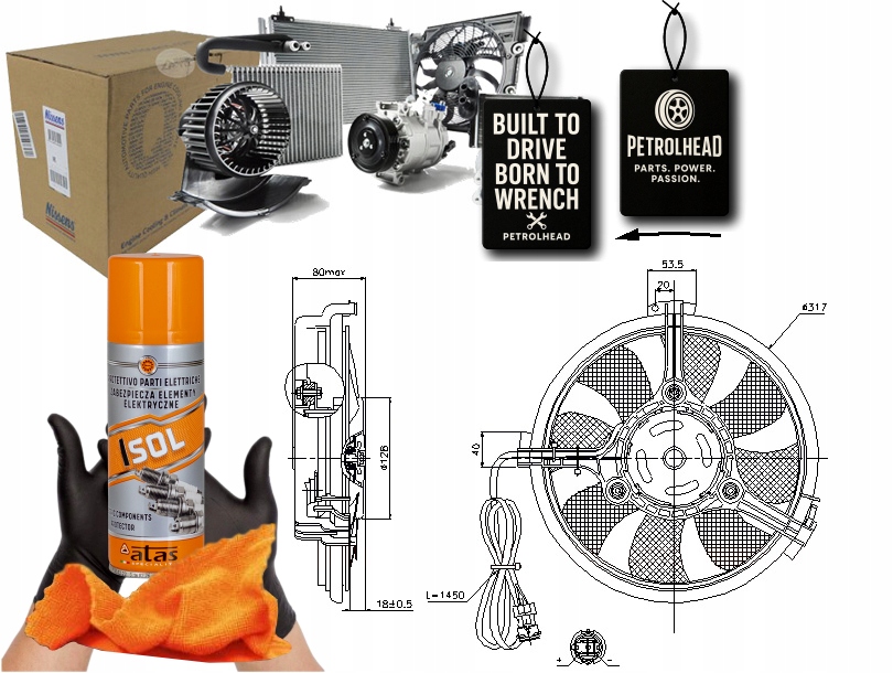 Ventilátor Chladiče Audi A4 B5 A6 C5 A8 D2 A8 D3 Cab #Petrolhead Pro+ Kit4